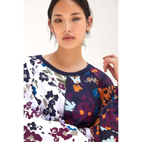 Maeve Tops - Maeve by Anthropologie Split‎ Print Sweatshirt Pullover Size XS